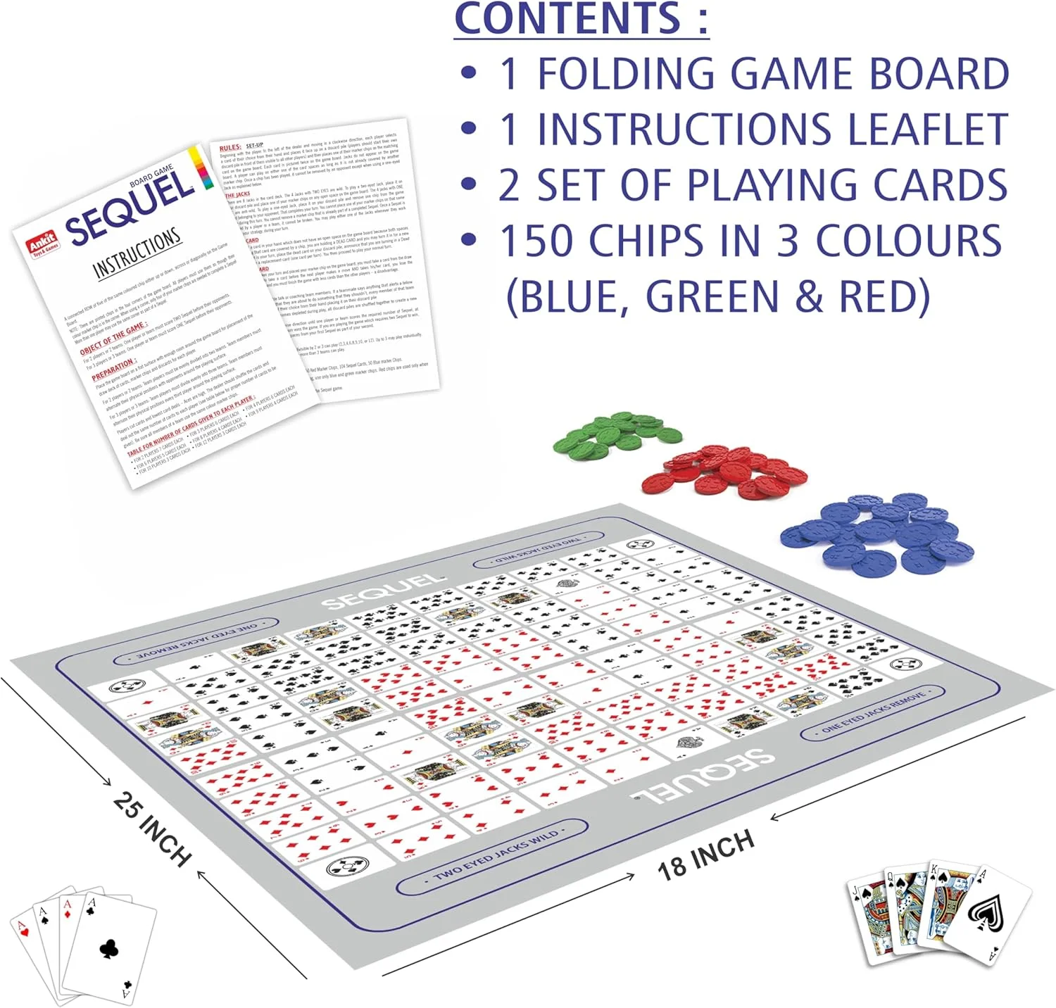 بازی فکری و آموزشی Sequel Junior از Ankit Toys & Games، یک بازی تختهای کلاسیک سرگرمکننده، یادگیری تعاملی جذاب، عالی برای شبهای بازی خانوادگی، بازی اجتماعی برای کودکان و بزرگسالان بالای 6 سال (اندازه صفحه 46*23 سانتیمتر) بازی فکری و آموزشی Sequel Junior از Ankit Toys & Games، یک بازی تختهای کلاسیک سرگرمکننده، یادگیری تعاملی جذاب، عالی برای شبهای بازی خانوادگی، بازی اجتماعی برای کودکان و بزرگسالان بالای 6 سال (اندازه صفحه 46*23 سانتیمتر)