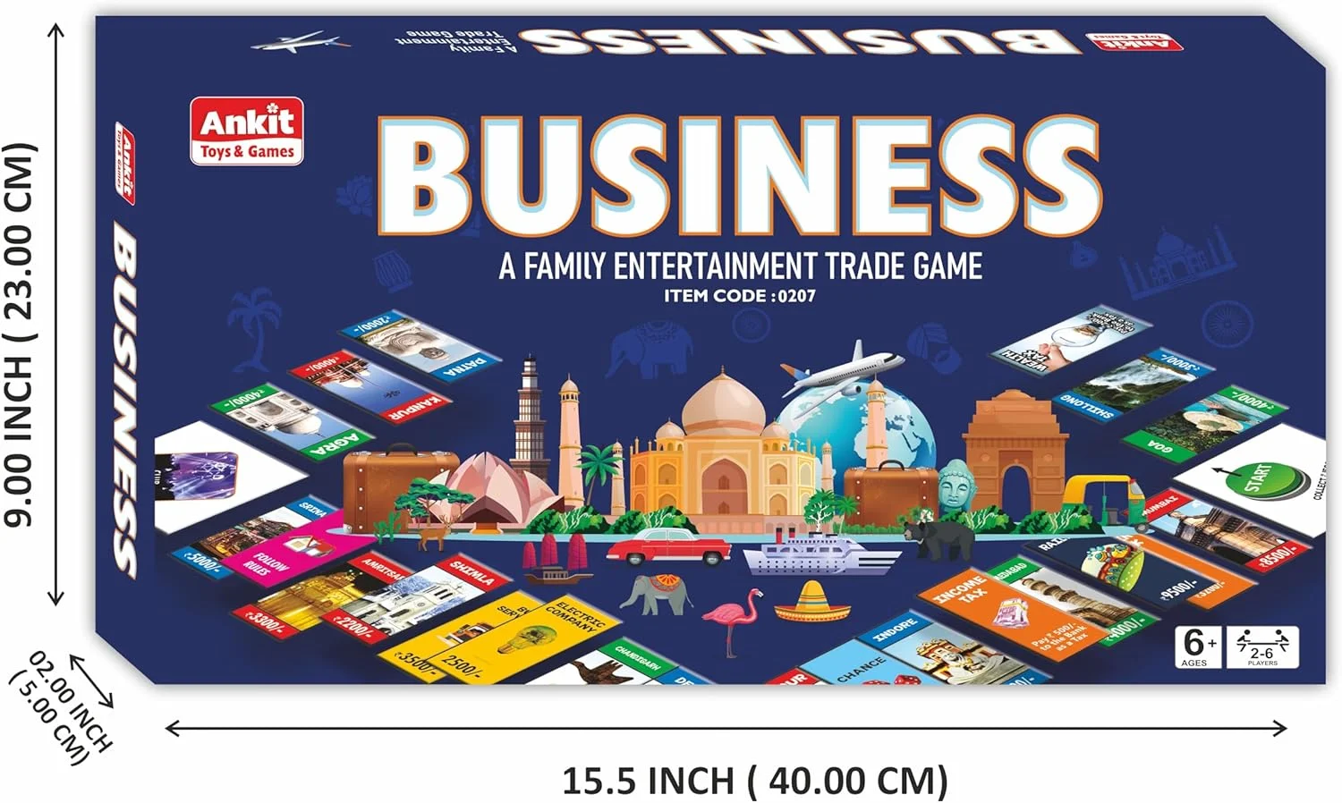 بازی فکری تجاری آنکیت تویز اند گیمز برای کودکان و بزرگسالان، بازی استراتژی کلاسیک املاک هندی، سرگرم کننده و جذاب، بازی رومیزی مدیریت تجارت و املاک، بازی خانوادگی و آموزشی - 6 سال به بالا بازی فکری تجاری آنکیت تویز اند گیمز برای کودکان و بزرگسالان، بازی استراتژی کلاسیک املاک هندی، سرگرم کننده و جذاب، بازی رومیزی مدیریت تجارت و املاک، بازی خانوادگی و آموزشی - 6 سال به بالا