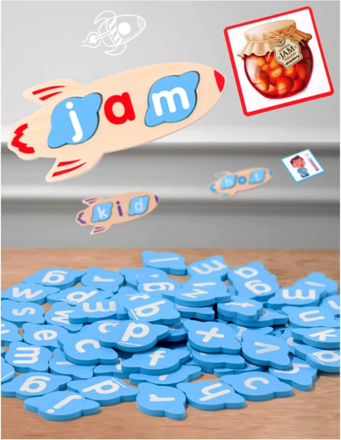 بازی های کلمات CVC برند AM ANNA برای کودکان، بازی های املای کلمات برای کودکان 3-5 ساله، یادگیری کلمات پرکاربرد برای مهدکودک، بازی های املای مرتب سازی حروف خواندنی مصوت کوتاه چوبی، هدیه آموزشی مونته سوری بازی های کلمات CVC برند AM ANNA برای کودکان، بازی های املای کلمات برای کودکان 3-5 ساله، یادگیری کلمات پرکاربرد برای مهدکودک، بازی های املای مرتب سازی حروف خواندنی مصوت کوتاه چوبی، هدیه آموزشی مونته سوری