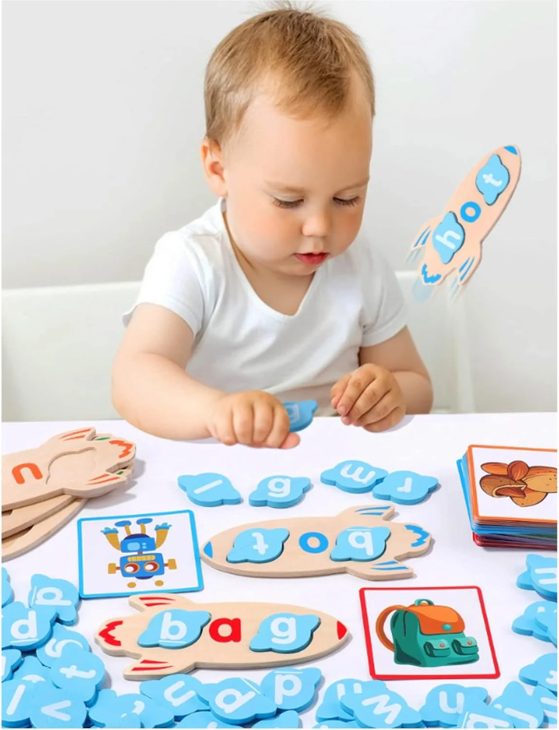 بازی های کلمات CVC برند AM ANNA برای کودکان، بازی های املای کلمات برای کودکان 3-5 ساله، یادگیری کلمات پرکاربرد برای مهدکودک، بازی های املای مرتب سازی حروف خواندنی مصوت کوتاه چوبی، هدیه آموزشی مونته سوری بازی های کلمات CVC برند AM ANNA برای کودکان، بازی های املای کلمات برای کودکان 3-5 ساله، یادگیری کلمات پرکاربرد برای مهدکودک، بازی های املای مرتب سازی حروف خواندنی مصوت کوتاه چوبی، هدیه آموزشی مونته سوری