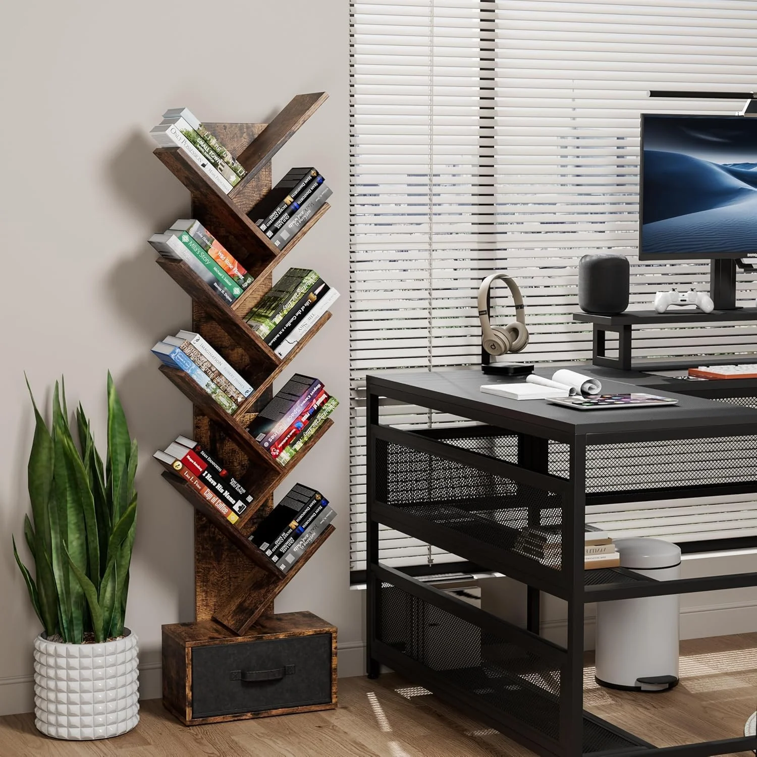 کتابخانه درختی وامبوری با کشو، کتابخانه درختی 9 طبقه، قفسه کتاب عمودی برای کتاب، سی دی، سازمان دهنده کتاب ایستاده، قفسه کتاب گوشه ای برای اتاق نشیمن، اتاق خواب، دفتر کار کتابخانه درختی وامبوری با کشو، کتابخانه درختی 9 طبقه، قفسه کتاب عمودی برای کتاب، سی دی، سازمان دهنده کتاب ایستاده، قفسه کتاب گوشه ای برای اتاق نشیمن، اتاق خواب، دفتر کار