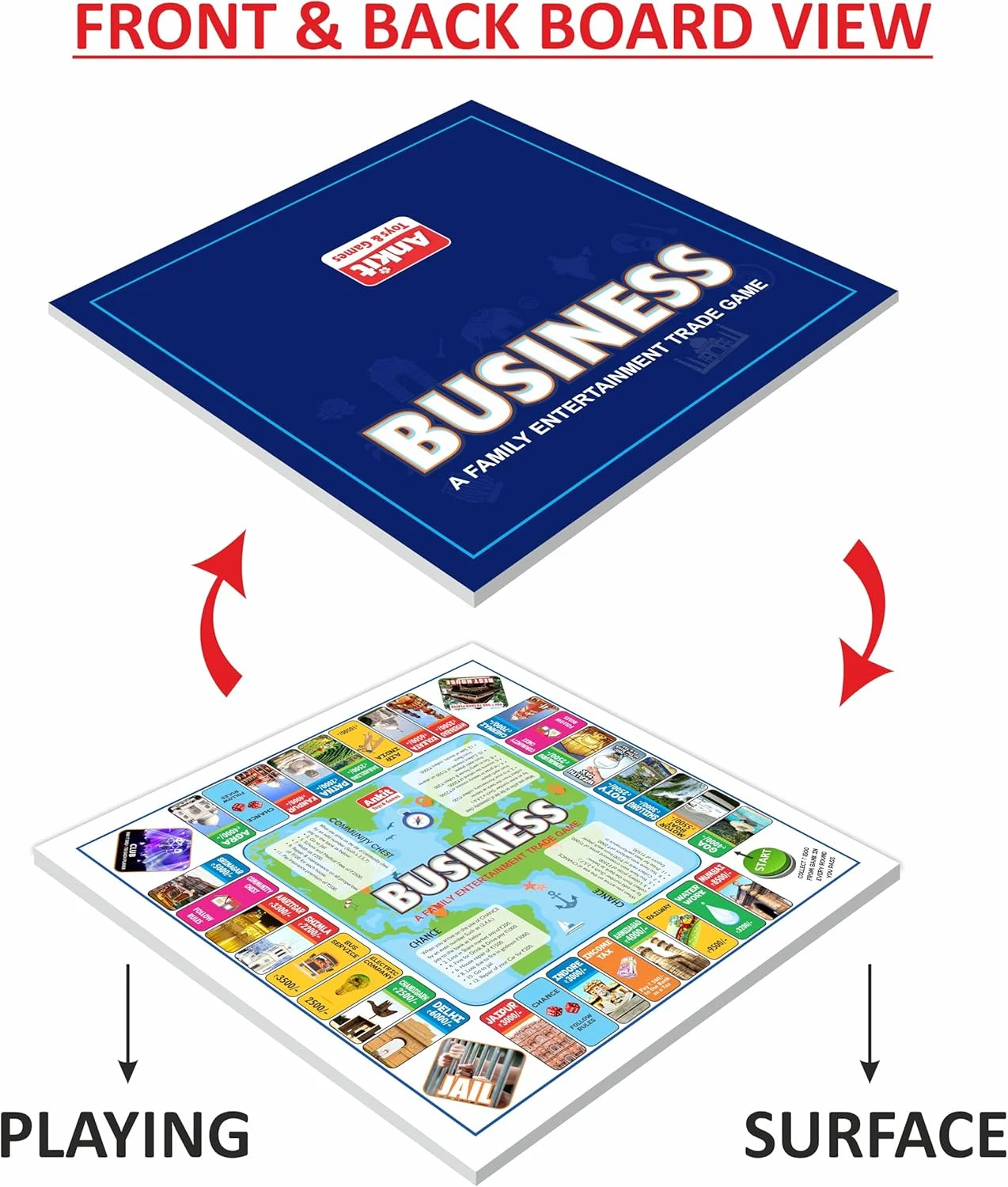 بازی فکری تجاری آنکیت تویز اند گیمز برای کودکان و بزرگسالان، بازی استراتژی کلاسیک املاک هندی، سرگرم کننده و جذاب، بازی رومیزی مدیریت تجارت و املاک، بازی خانوادگی و آموزشی - 6 سال به بالا بازی فکری تجاری آنکیت تویز اند گیمز برای کودکان و بزرگسالان، بازی استراتژی کلاسیک املاک هندی، سرگرم کننده و جذاب، بازی رومیزی مدیریت تجارت و املاک، بازی خانوادگی و آموزشی - 6 سال به بالا