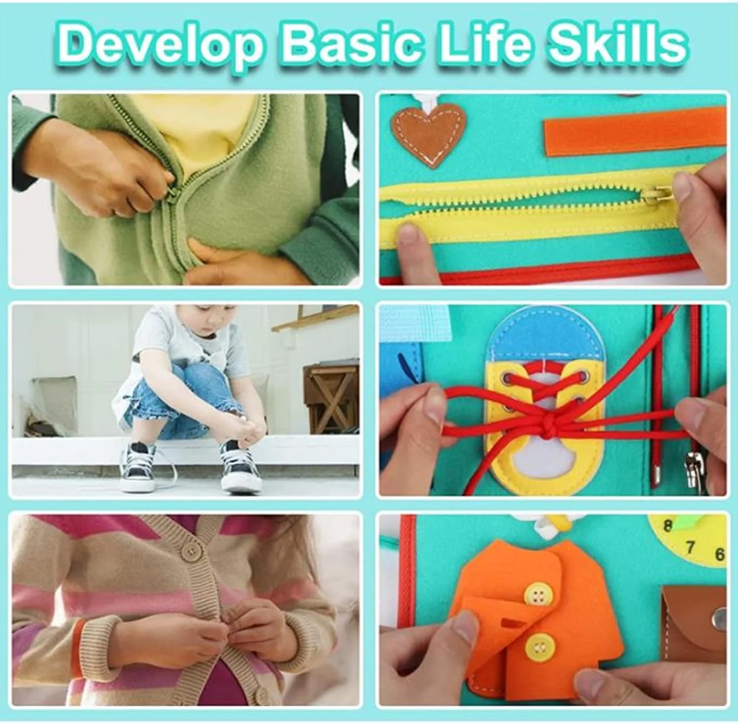 بورد مشغولیت کودک AM ANNA - اسباب بازی حسی مونته سوری، اسباب بازی آموزشی پیش دبستانی، هدیه قابل حمل برای کودکان برای یادگیری مهارت های اولیه لباس پوشیدن (سیاره) بورد مشغولیت کودک AM ANNA - اسباب بازی حسی مونته سوری، اسباب بازی آموزشی پیش دبستانی، هدیه قابل حمل برای کودکان برای یادگیری مهارت های اولیه لباس پوشیدن (سیاره)