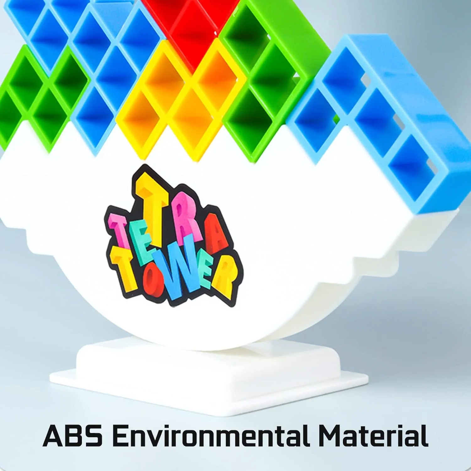 بازی برج تترا تعادلی ALKISTA شامل 48 قطعه، بازی تخته ای برای 2 بازیکن + بازی های خانوادگی، مهمانی ها، مسافرت، اسباب بازی بلوک های ساختمانی تیم سازی کودکان و بزرگسالان