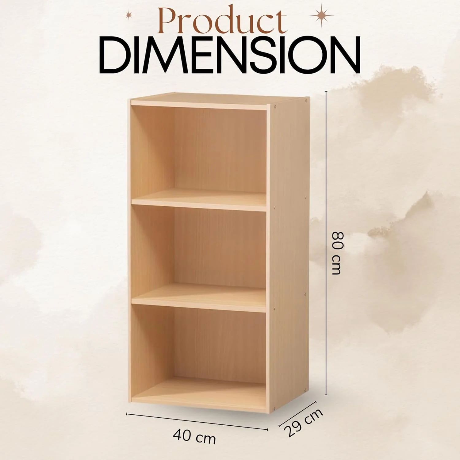 قفسه کتاب 3 طبقه مدولار WT-EASYCARE | قفسه چوبی | قفسه کتاب باز - 29 طول x 40 عرض x 80 ارتفاع سانتی متر (راش) قفسه کتاب 3 طبقه مدولار WT-EASYCARE | قفسه چوبی | قفسه کتاب باز - 29 طول x 40 عرض x 80 ارتفاع سانتی متر (راش)