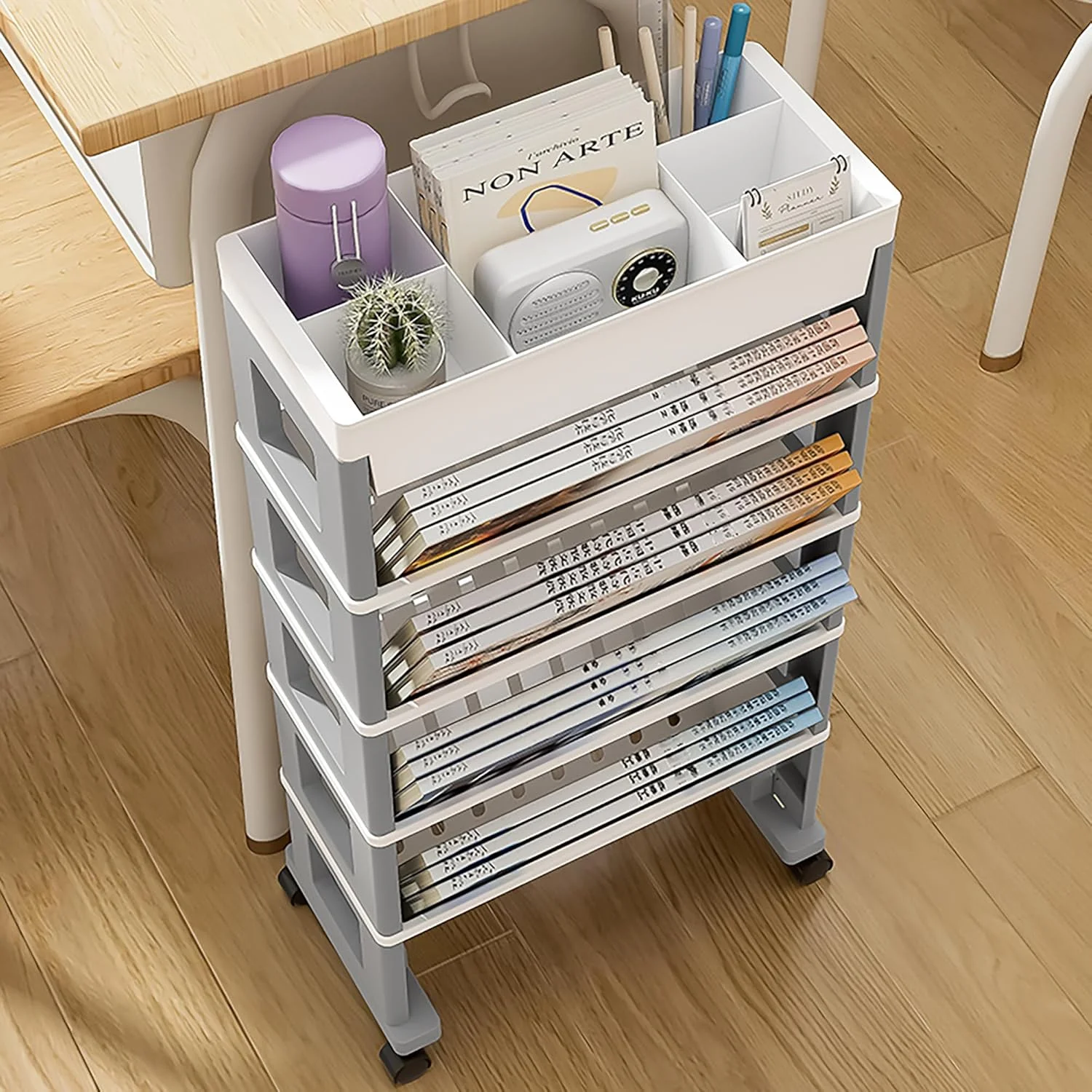 قفسه کتاب 5 طبقه WESTCH، قفسه کتاب متحرک با چرخ، قفسه کتاب منحصر به فرد قابل جابجایی، قفسه کتاب برای مطالعه دانشجویان در خوابگاه، کلاس درس، اتاق نشیمن، مدرسه (خاکستری) قفسه کتاب 5 طبقه WESTCH، قفسه کتاب متحرک با چرخ، قفسه کتاب منحصر به فرد قابل جابجایی، قفسه کتاب برای مطالعه دانشجویان در خوابگاه، کلاس درس، اتاق نشیمن، مدرسه (خاکستری)