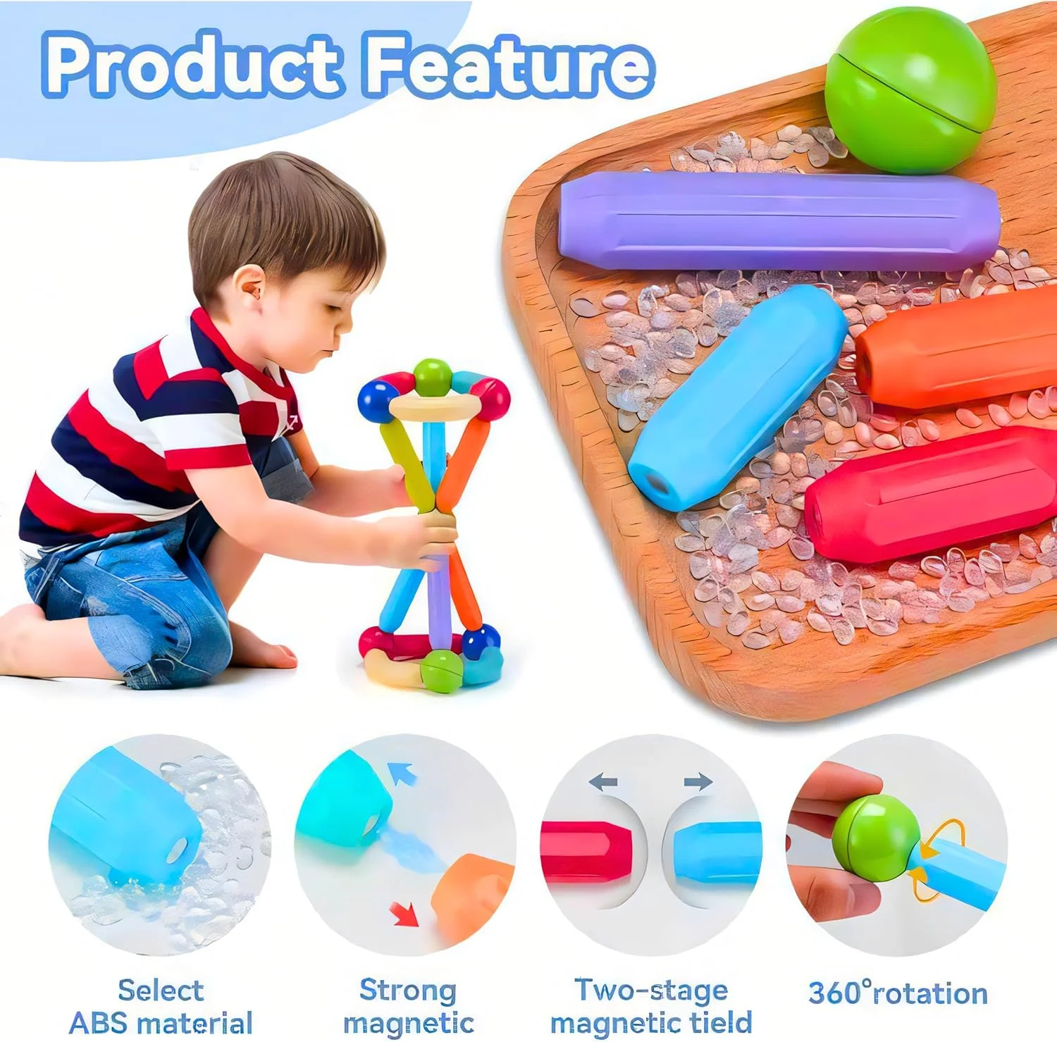 بلوک های ساختمانی آهنربایی AYEBIA، اسباب بازی های کودکان برای دختران | اسباب بازی های آهنربایی برای پسران 3+ سال 4 5 6 7 8 10 12 14 سال، چوب آهنربایی آموزشی STEM با مجموعه بازی توپ (42 قطعه) بلوک های ساختمانی آهنربایی AYEBIA، اسباب بازی های کودکان برای دختران | اسباب بازی های آهنربایی برای پسران 3+ سال 4 5 6 7 8 10 12 14 سال، چوب آهنربایی آموزشی STEM با مجموعه بازی توپ (42 قطعه)