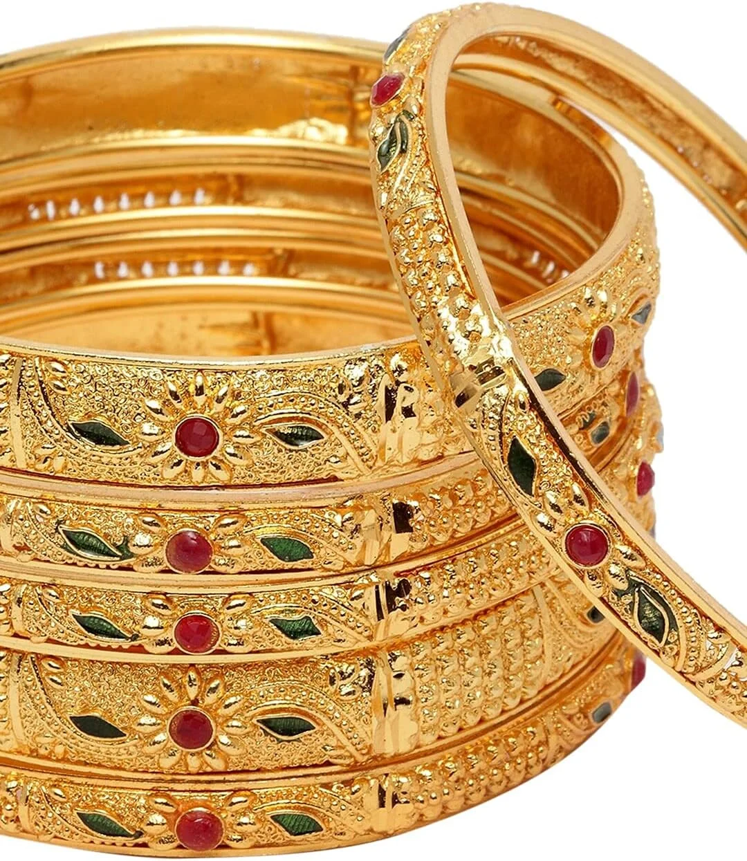 شاینینگ دیوا ست 6 تایی النگو زنانه با روکش طلایی، جدیدترین مدل های سنتی و شیک (طلایی) (11792b_2.6) شاینینگ دیوا ست 6 تایی النگو زنانه با روکش طلایی، جدیدترین مدل های سنتی و شیک (طلایی) (11792b_2.6)