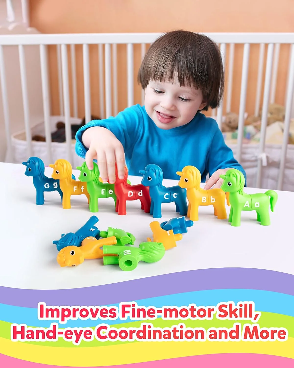 بازی تطبیق حروف بزرگ و کوچک Coogam Unicorn، 13 تکه اسباب بازی حروف الفبا دو طرفه ABC با 26 بازی تطبیق تشخیص الفبا، اسباب بازی های آموزشی مونته سوری برای کودکان نوپا پسران و دختران بازی تطبیق حروف بزرگ و کوچک Coogam Unicorn، 13 تکه اسباب بازی حروف الفبا دو طرفه ABC با 26 بازی تطبیق تشخیص الفبا، اسباب بازی های آموزشی مونته سوری برای کودکان نوپا پسران و دختران