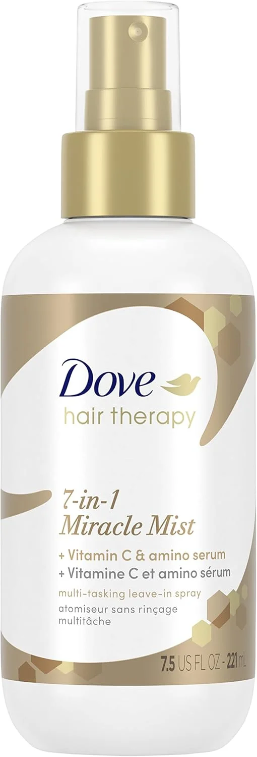 اسپری موی 7 در 1 Dove Hair Therapy برای موهای به وضوح آسیب دیده Miracle Mist + اسپری ویتامین C برای تقویت و تغذیه 221 میلی لیتر