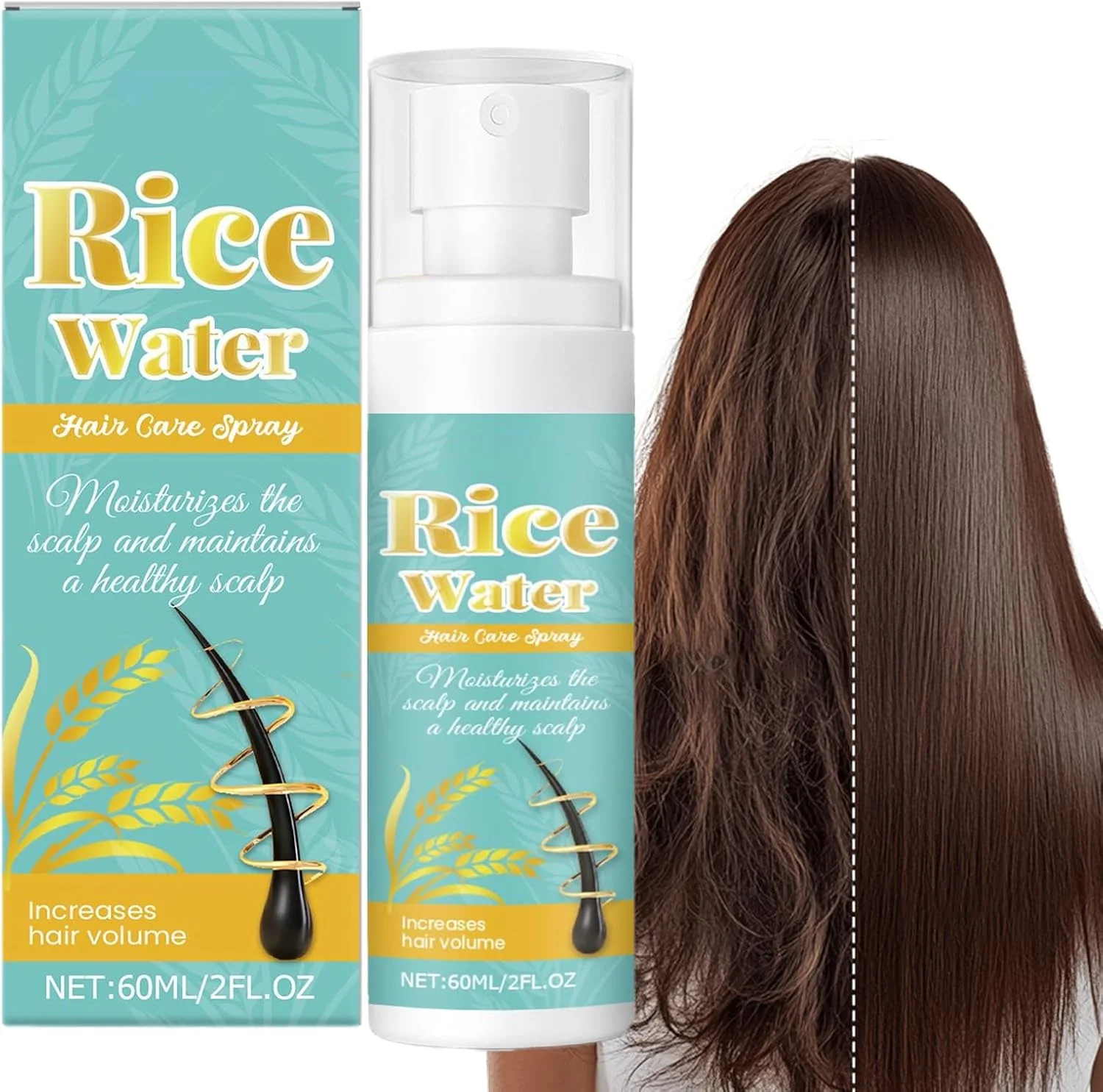 اسپری حجم دهنده مو | 60 میلی لیتر تقویت کننده مو، لوازم مراقبت شخصی برای روتین زیبایی، حالت دهی حرفه ای، مراقبت از ریشه پوست سر، افزایش بافت، حالت دهی در خانه و سالن