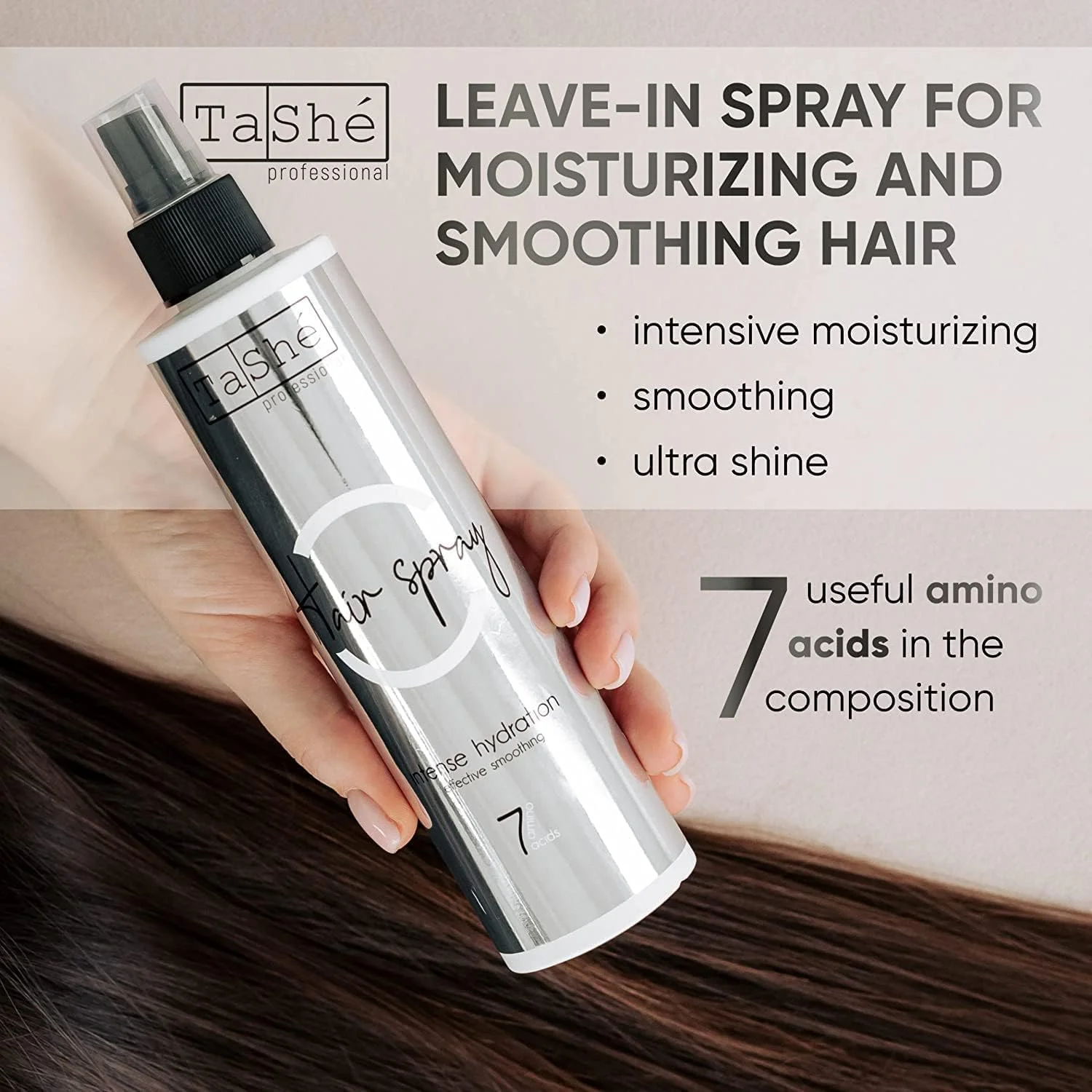 اسپری مو حجاب ۲۵۰ میلی لیتر | غیر چرب و ضد تعریق | اسپری آبرسان و مرطوب کننده مو برای موهای پوشیده | مراقبت از مو زیر حجاب | تاشه پروفشنال