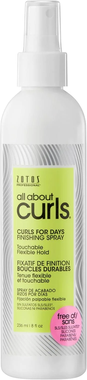 اسپری حالت دهنده موی فر آل ابوت کرلز | حالت دهی انعطاف پذیر و نرم | ضد وز | جلوگیری از رطوبت | مناسب انواع موهای فر | وگان و بدون تست حیوانی | بدون سولفات | 240 میلی لیتر