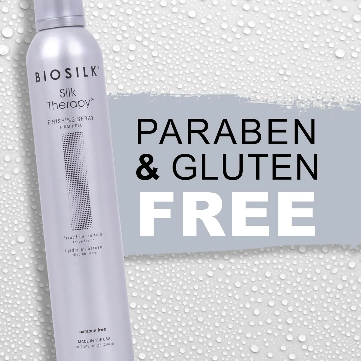 اسپری حالت دهنده مو بایو سیلک Silk Therapy با قدرت نگهدارندگی قوی، اسپری مو با ماندگاری طولانی، بدون سولفات، پارابن و تست حیوانی، 295 میلی لیتر