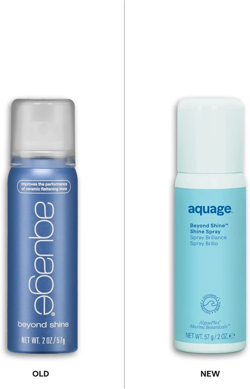 اسپری درخشان کننده مو آکواژ Beyond Shine، 2 اونس مایع، اسپری ابریشمی و براق کننده با ذرات ریز که درخشندگی فوق العاده ای ایجاد می کند، محصولی برای حالت دادن حرارتی که بافت مجعد مو را صاف، صیقلی و ابریشمی می کند.