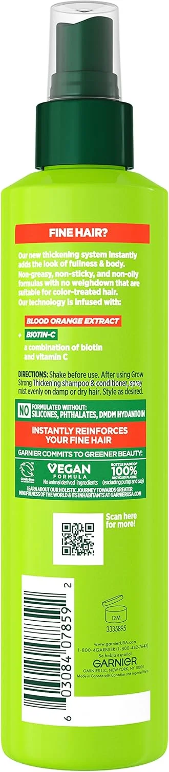 اسپری ضخیم کننده مو 10 در 1 گارنیر Fructis Grow Strong، حاوی بیوتین-C، حجم 240 میلی لیتر (بسته بندی ممکن است متفاوت باشد) اسپری ضخیم کننده مو 10 در 1 گارنیر Fructis Grow Strong، حاوی بیوتین-C، حجم 240 میلی لیتر (بسته بندی ممکن است متفاوت باشد)