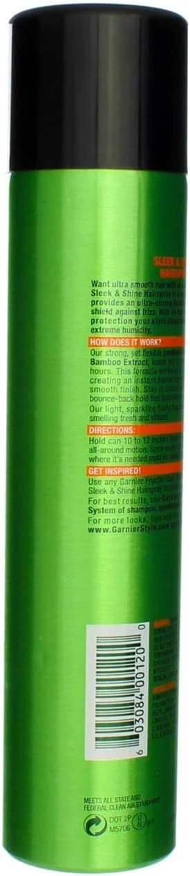 اسپری مو ضد رطوبت و براق کننده گارنیه فروکتیس اسلیک اند شاین مناسب برای خانم ها و آقایان - 244 میلی لیتر