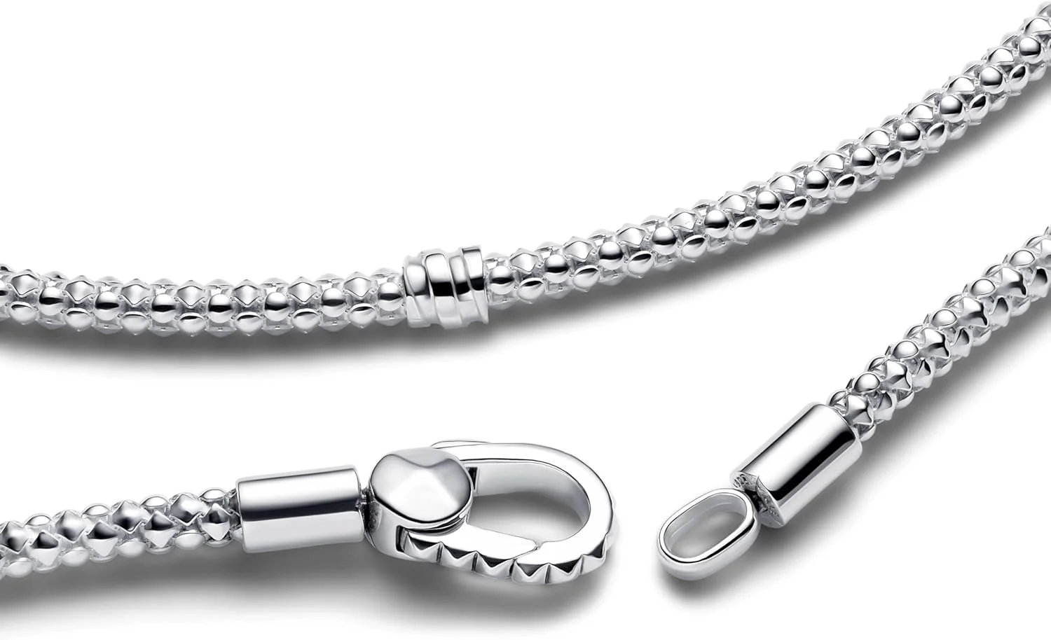 دستبند پاندورا برای آویز نقره ای پرچ دار 593681C00