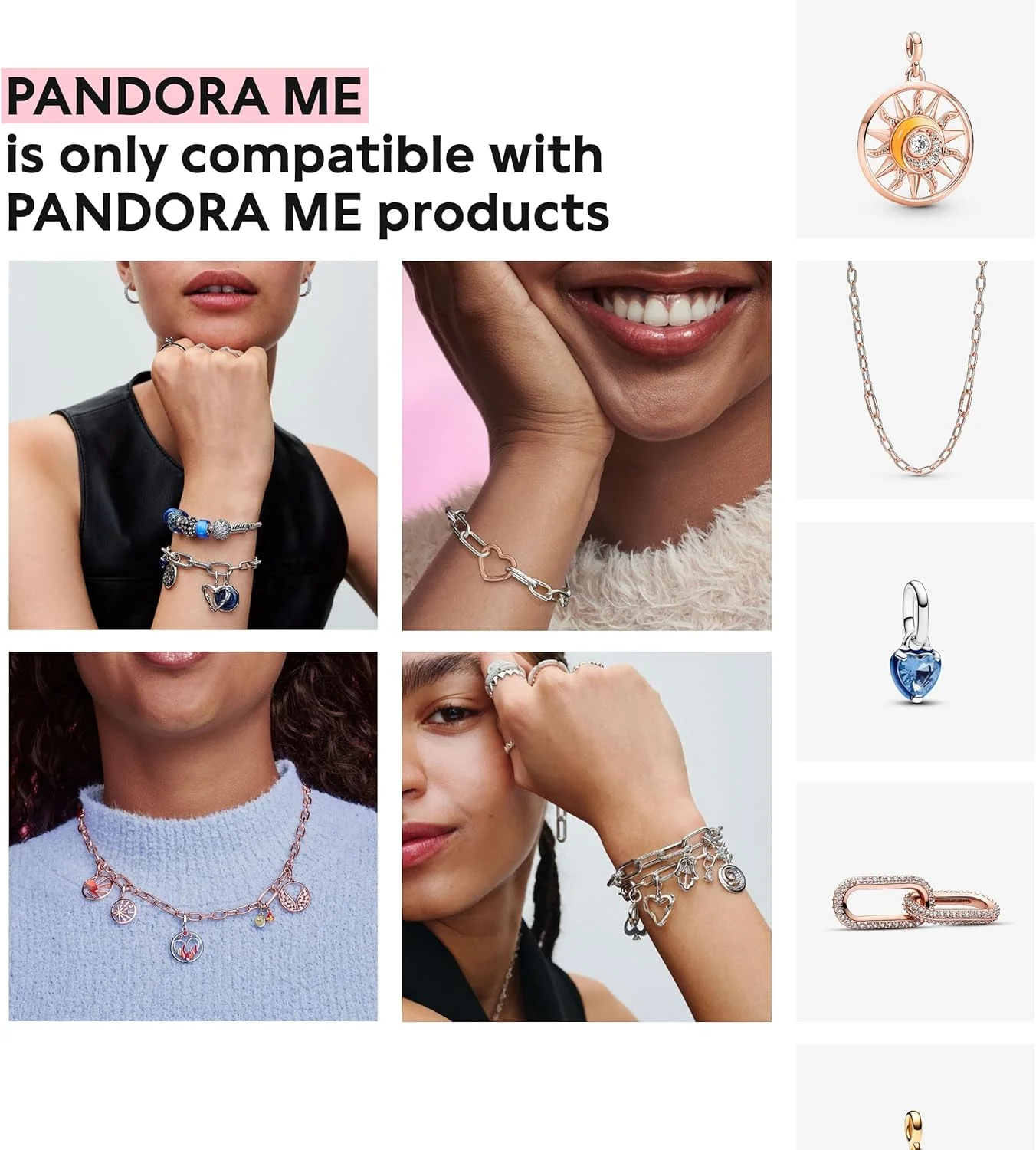 دستبند زنجیری حلقه کوچک Pandora ME - سازگار با جواهرات ME - دستبند طلای 14 عیار - دستبند قابل تنظیم - هدیه برای او - جواهرات زنانه همراه با جعبه هدیه