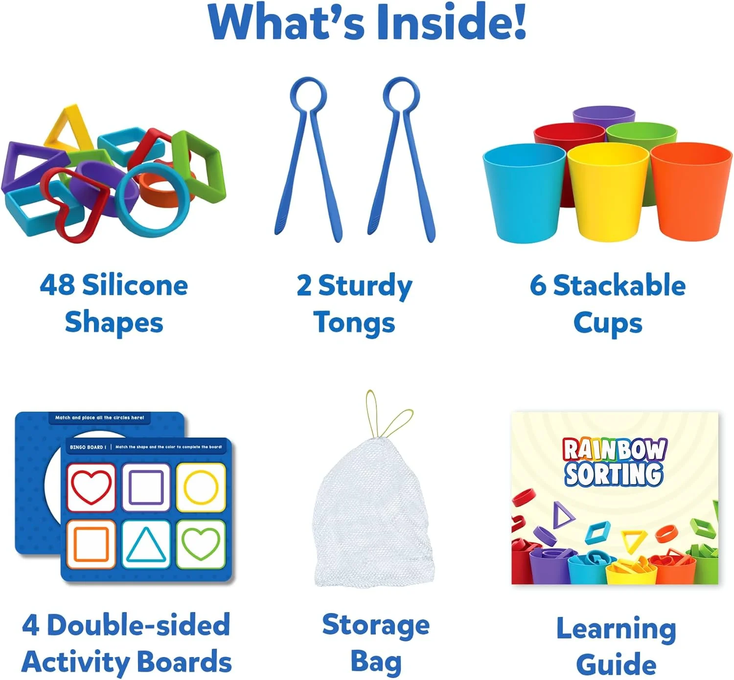 بازی آموزشی تخته مرتب سازی رنگین کمان سیلیکونی Skillmatics - اسباب بازی آموزشی برای یادگیری مهارت های مرتب سازی، شمارش و ترتیب، هدیه برای کودکان نوپا و پیش دبستانی 3، 4، 5، 6 ساله