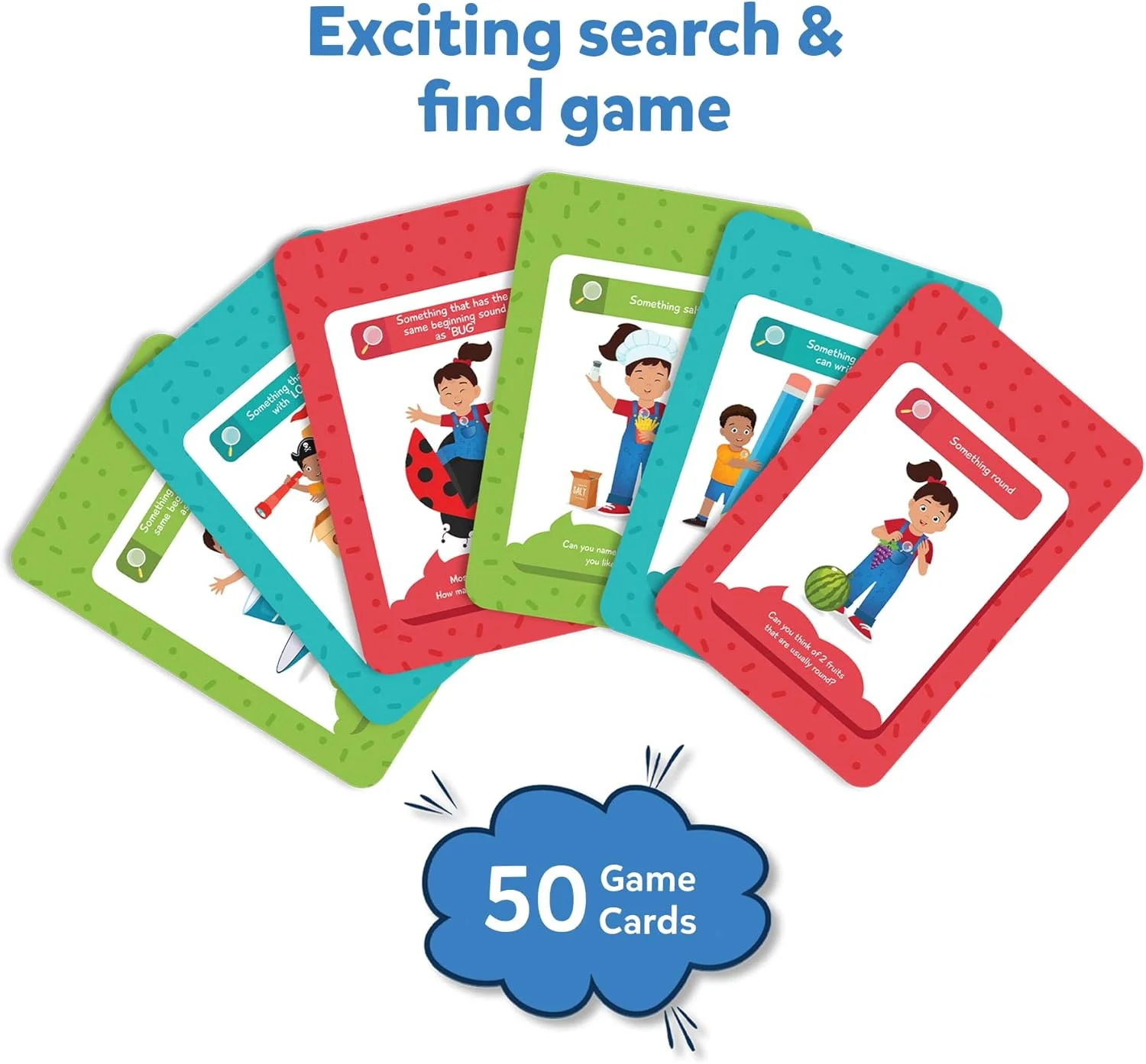 بازی کارتی شکار گنج در فضای داخلی Skillmatics - یافت شد، اسباب بازی های آموزشی، هدایایی برای کودکان، پسران، دختران و خانواده ها، مناسب برای سنین 4، 5، 6، 7 سال، ایده آل برای خانه، مدرسه، بازی