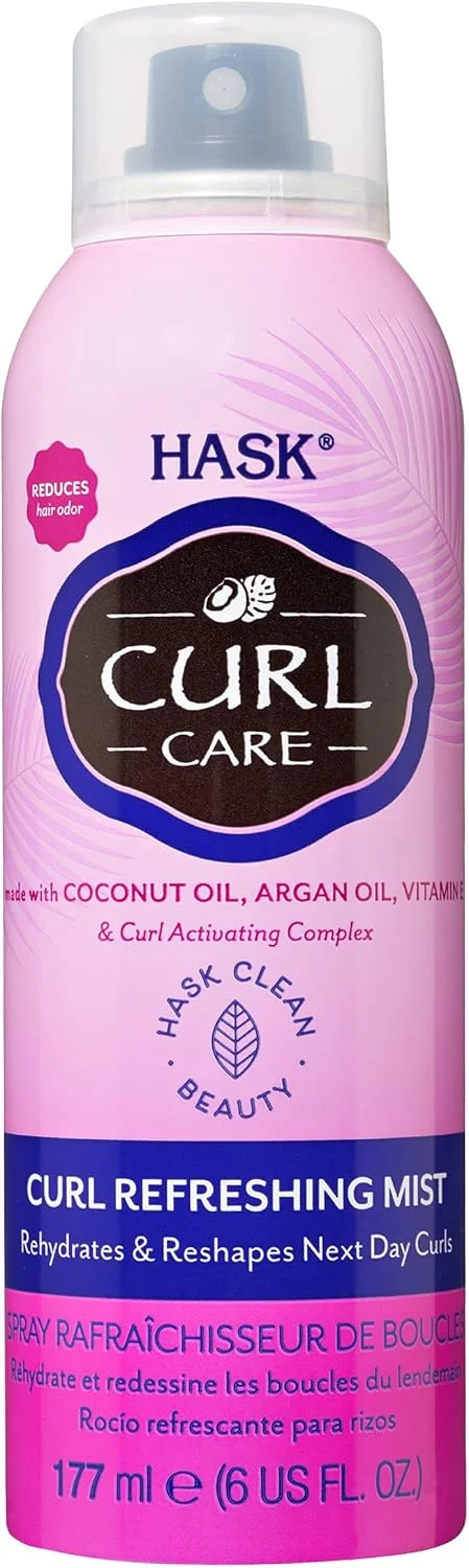 اسپری طراوت بخش موهای فر Hask مراقبت از فر، 177 میلی لیتر