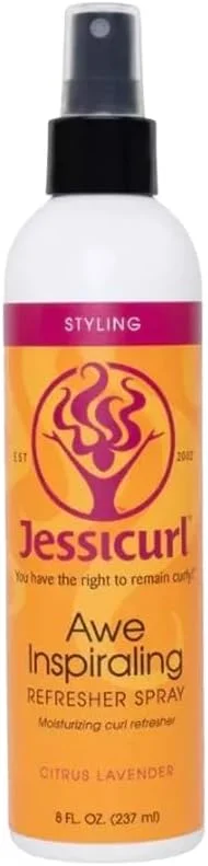 اسپری حالت دهنده موی فر Jessicurl Awe Inspiraling | رایحه مرکبات اسطوخودوس | تقویت کننده سبک موی فر برای موهای موج دار و فر | احیا و حالت دهی فرهای نازک تا ضخیم | 237 میلی لیتر