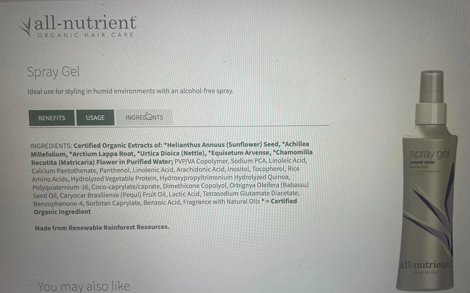 ژل اسپری مغذی مو Jheppbay حجم 250 میلی لیتر