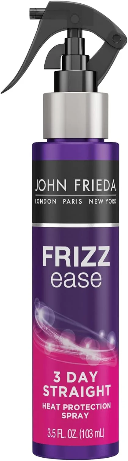 اسپری محافظ حرارتی مو جان فریدا مدل Frizz Ease Flat Iron، صاف کننده 3 روزه حاوی کراتین، 103.5 میلی لیتر