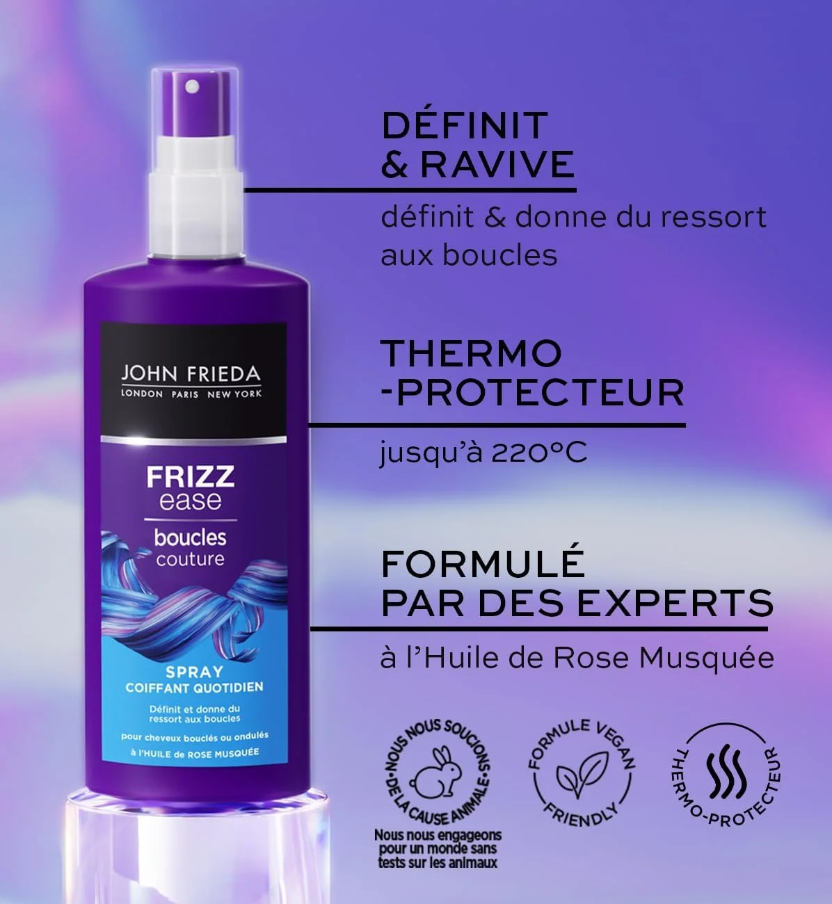 اسپری مو جان فریدا، مدل Frizz Ease Curl Couture Day، حجم 200 میلی لیتر