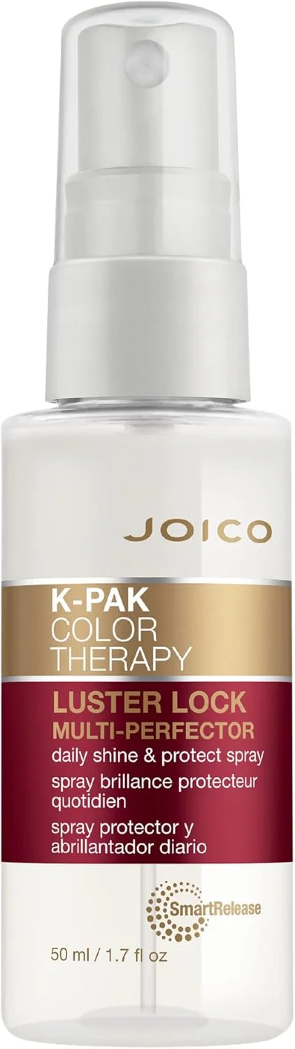 اسپری محافظ و درخشان کننده روزانه موهای رنگ شده جویکو K-PAK Color Therapy Luster Lock | باز کننده فوری گره مو | کنترل وز مو | افزایش درخشندگی | حاوی روغن آرگان و ماکتی آفریقایی | 50 میلی لیتر