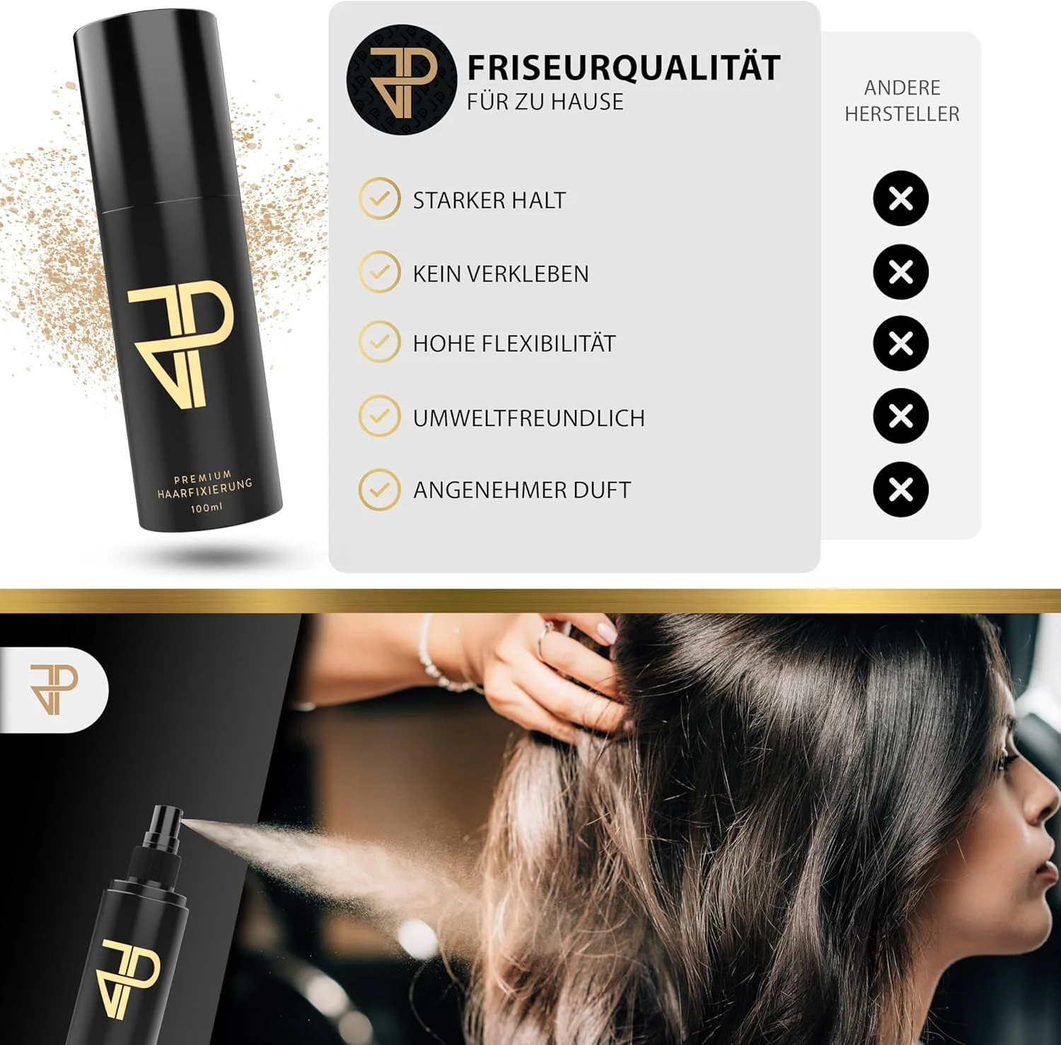 اسپری موی ممتاز JP Stability با کیفیت آرایشگاهی برای تثبیت کامل موهای کم پشت و ریخته شده | اسپری تثبیت کننده ای که به وعده خود عمل می کند