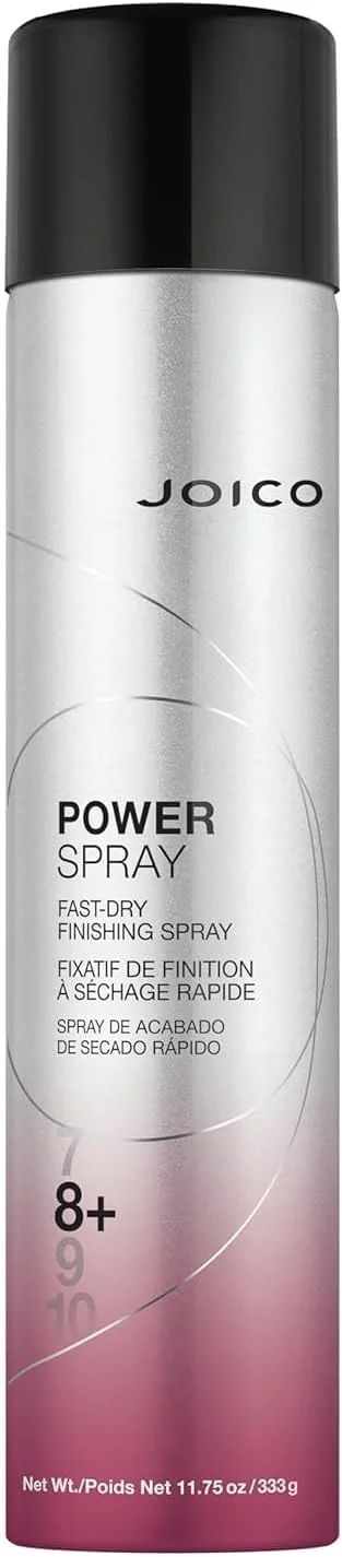 اسپری حالت دهنده سریع خشک شونده Joico Power Spray | مناسب برای اکثر انواع مو | محافظت در برابر گرما و رطوبت | محافظت در برابر آلودگی و اشعه ماوراء بنفش مضر | فاقد پارابن و سولفات | ماندگاری 72 ساعته | 333 گرم