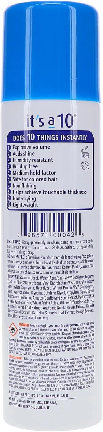 حجم دهنده مو ایتس ا 10 مدل Miracle Blow Dry، 177 میلی لیتر