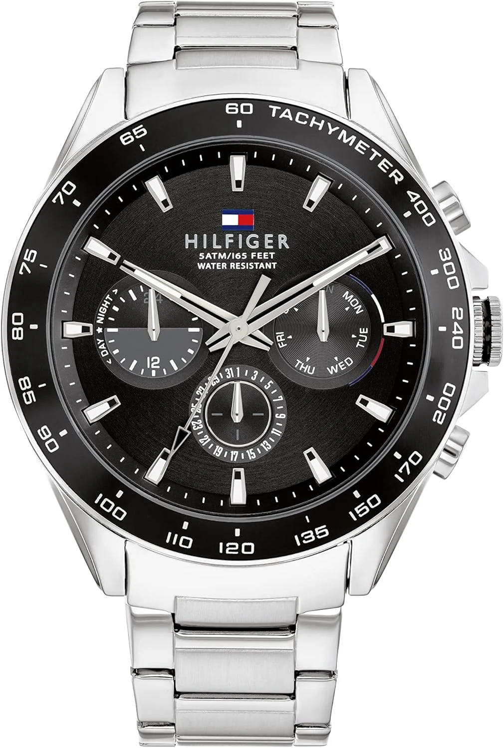 ساعت مچی مردانه تامی هیلفیگر مدل کوارتز با بند استیل ضد زنگ، نقره ای، نقره ای، 1791967