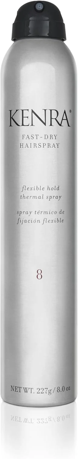 اسپری موی خشک سریع کنرا 8 | اسپری حرارتی با نگهداری انعطاف پذیر | اسپری چند منظوره، ایده آل برای حالت دادن و تکمیل کردن | کنترل فوری و سبک | مناسب برای انواع مو | 236 میلی لیتر