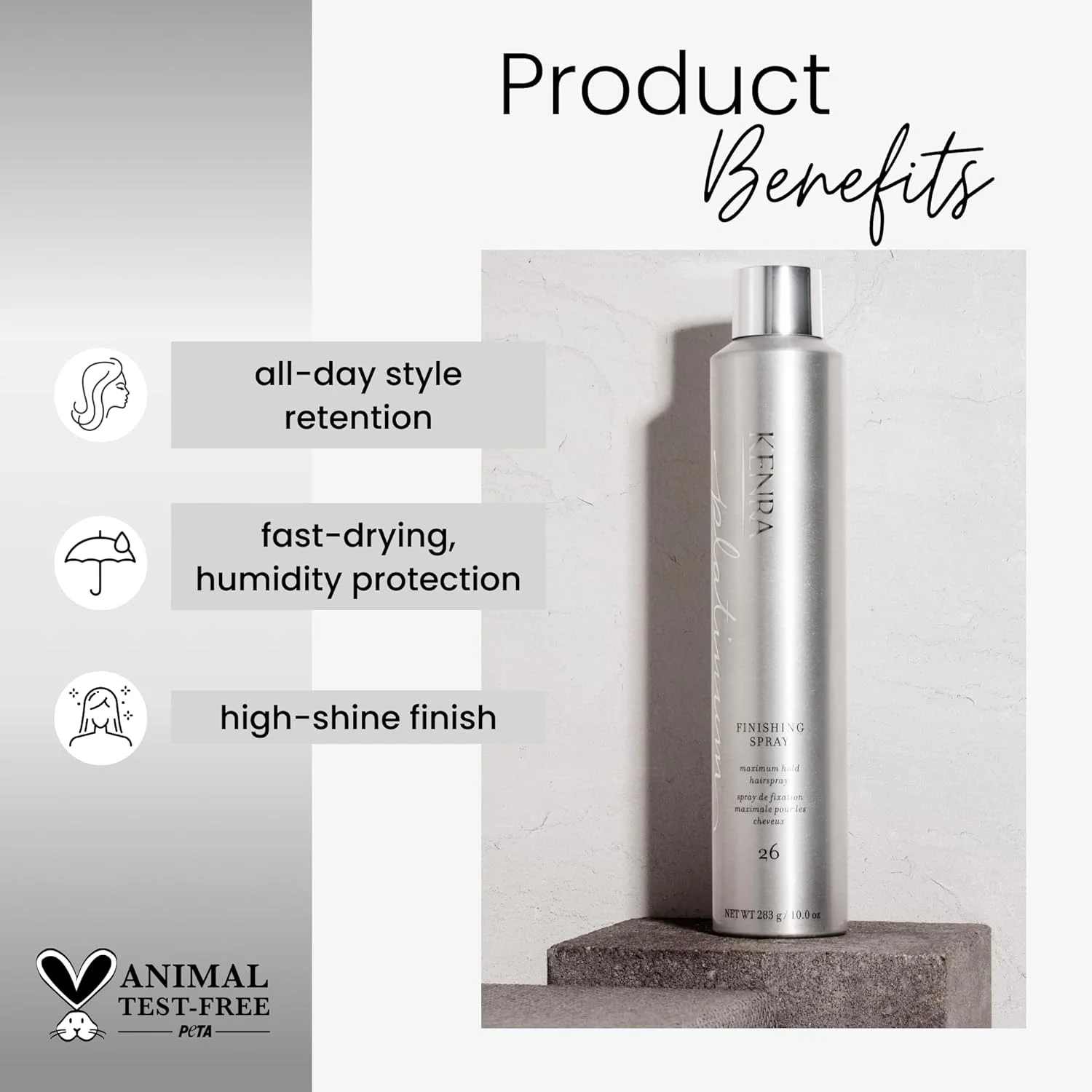 اسپری حالت دهنده مو کنرا پلاتینیوم 26، VOC 80%، 10 اونس