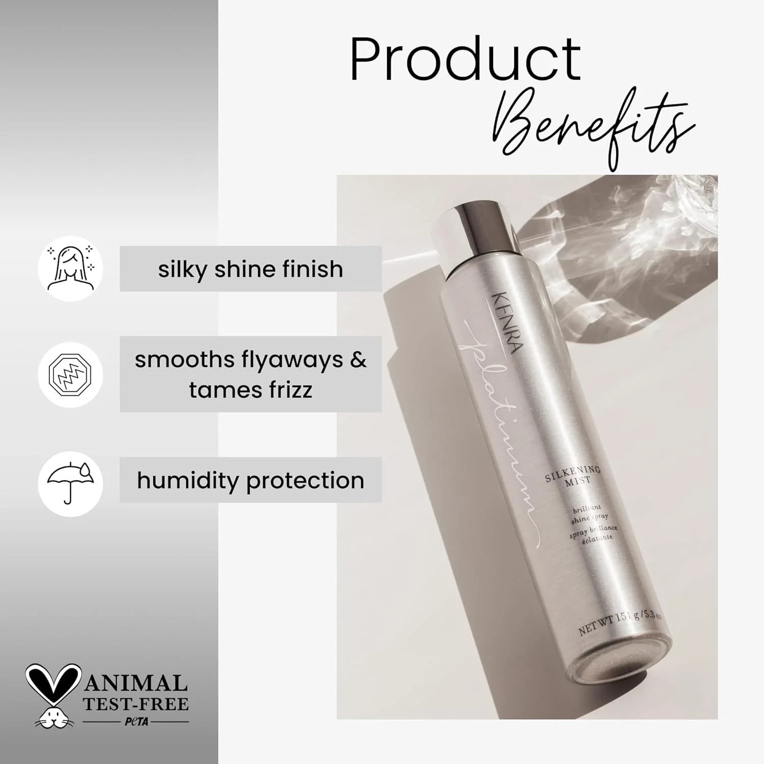 اسپری براق کننده مو کنرا پلاتینیوم، 55 VOC خالص، 157 میلی لیتر (بسته 2 عددی)