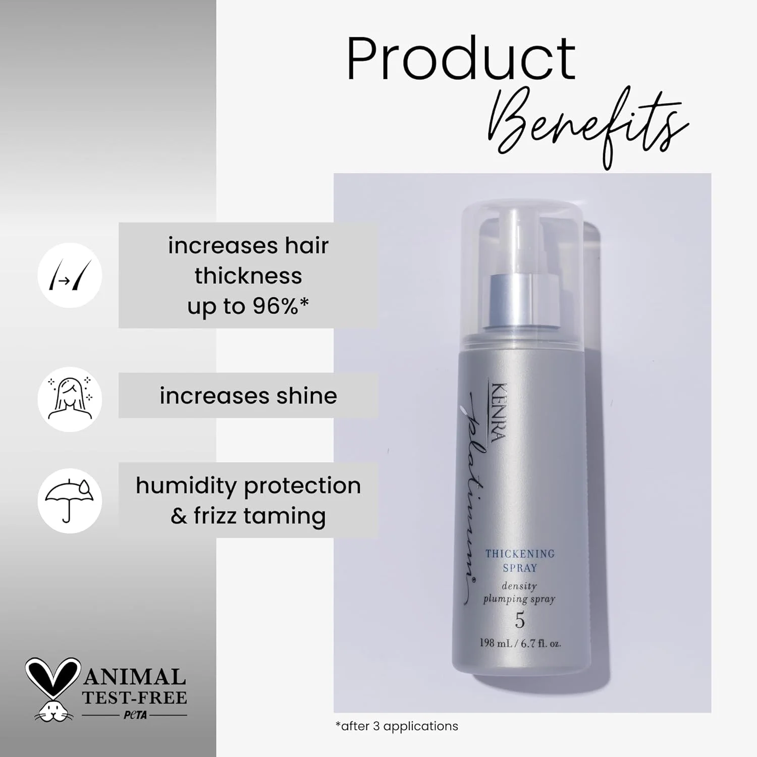 اسپری حجم دهنده مو کنرا پلاتینیوم 5، حجم 200 میلی لیتر