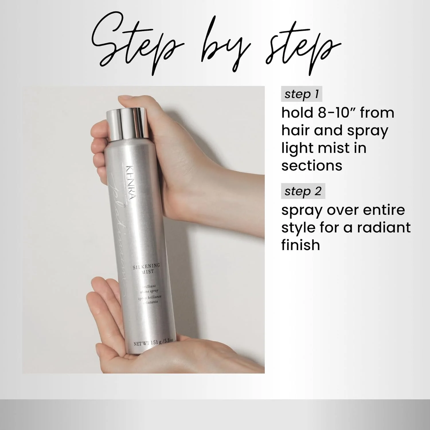 اسپری براق کننده مو کنرا پلاتینیوم، 55 VOC خالص، 157 میلی لیتر (بسته 2 عددی)