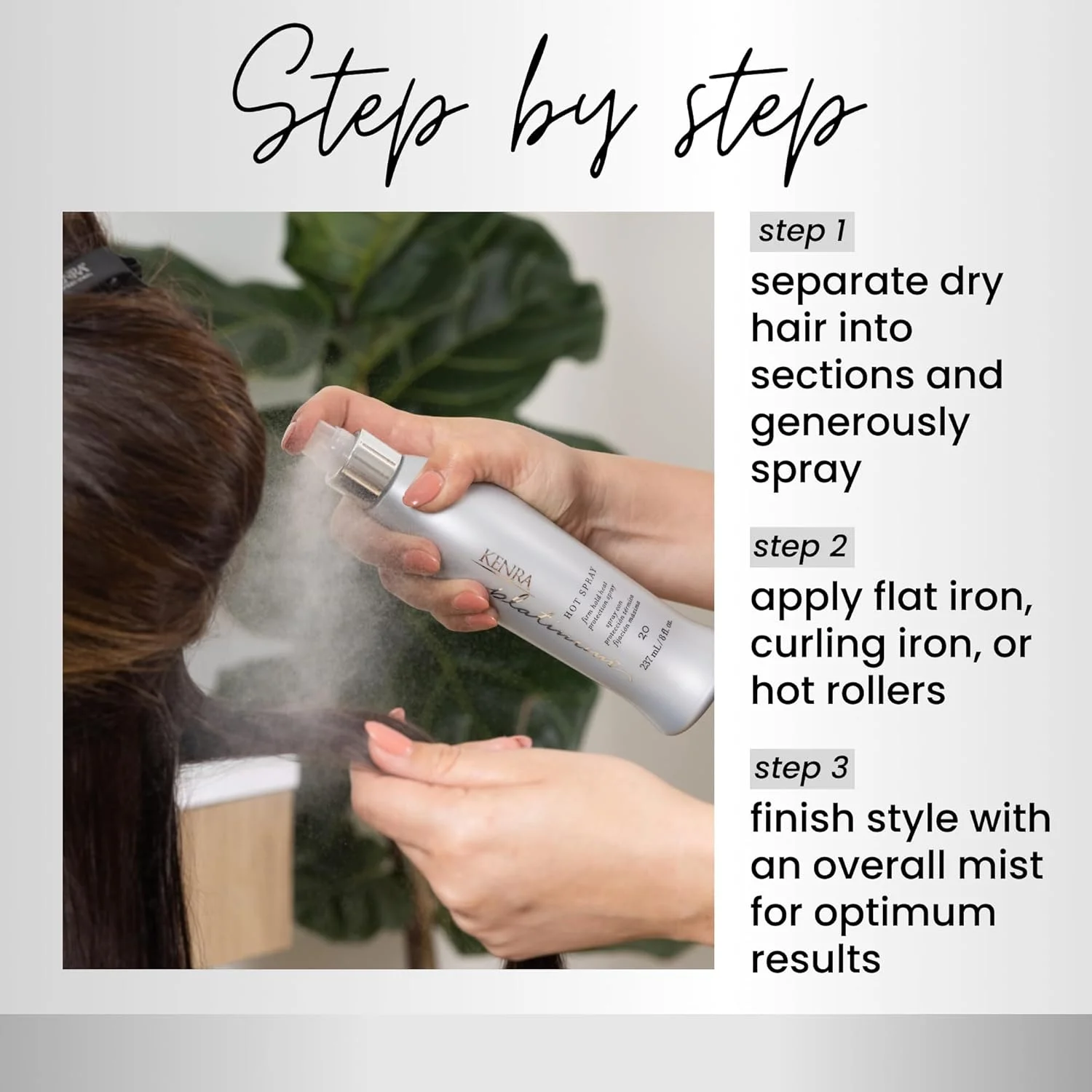 اسپری حرارتی کنرا پلاتینیوم 20 | محافظت از حرارت | حالت دهنده با ماندگاری طولانی و قوی | درخشش و شادابی می بخشد | محافظت در برابر رطوبت و حرارت | رهاسازی آسان از ابزارهای حرارتی | مناسب برای انواع مو | 236 میلی لیتر