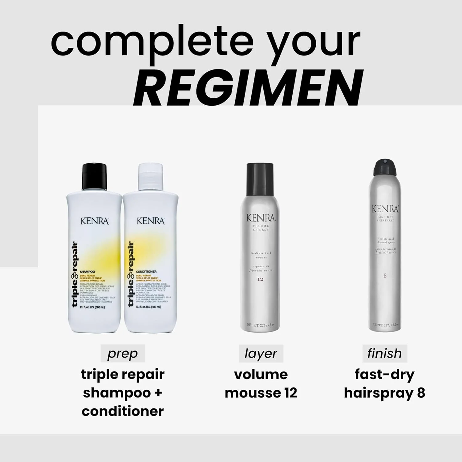 اسپری موی خشک سریع کنرا 8 | اسپری حرارتی با نگهداری انعطاف پذیر | اسپری چند منظوره، ایده آل برای حالت دادن و تکمیل کردن | کنترل فوری و سبک | مناسب برای انواع مو | 236 میلی لیتر