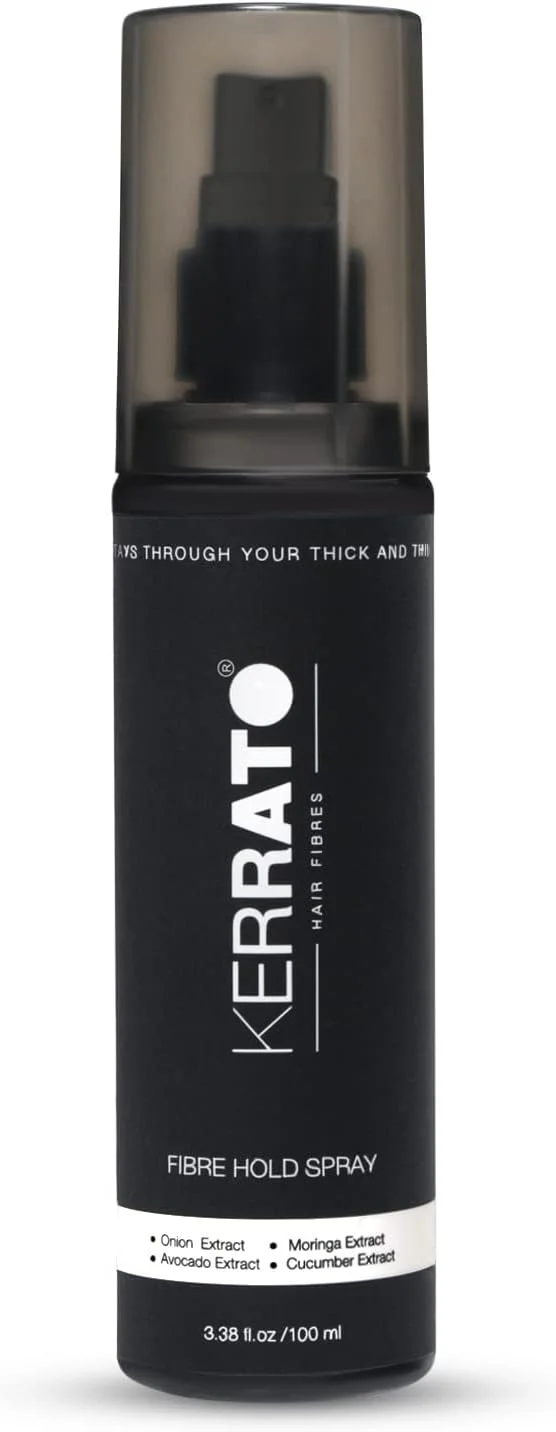 اسپری تثبیت کننده فیبر مو کراتو، مناسب برای آقایان و بانوان | مقاوم در برابر آب | ظاهری طبیعی | ماندگاری طولانی برای فیبرهای مو | مناسب برای انواع فیبرهای سازنده مو (100 میلی لیتر)