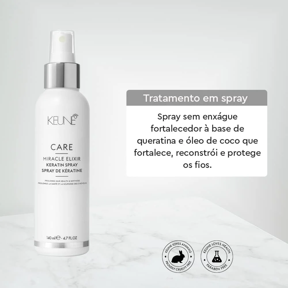 اسپری الکسیر معجزه آسای کراتین صاف کننده موهای کراتینه کیون .Care Line، اسپری ضد وز کراتین 140 میلی لیتر