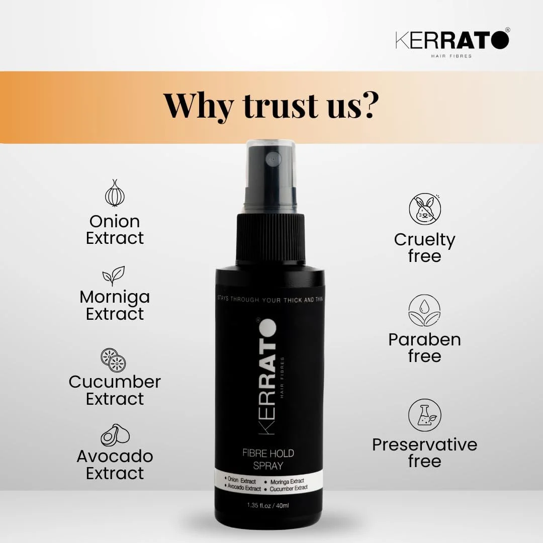 اسپری تثبیت کننده فیبر مو کراتو، مقاوم در برابر آب، مناسب برای انواع فیبرهای مو (40 میلی لیتر) | نگهدارنده قوی در تمام طول روز | اسپری نگهدارنده فیبر (بسته 1 عددی) اسپری تثبیت کننده فیبر مو کراتو، مقاوم در برابر آب، مناسب برای انواع فیبرهای مو (40 میلی لیتر) | نگهدارنده قوی در تمام طول روز | اسپری نگهدارنده فیبر (بسته 1 عددی)