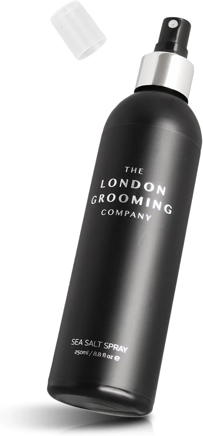 اسپری بافت دهنده مو مردانه نمک دریایی The London Grooming Company (240ml) - حالت دهنده قوی و نمای مات - محصول موی مردانه بر پایه آب 260 میلی لیتر برای بافت و حجم دهی، شستشوی آسان - رایحه عود