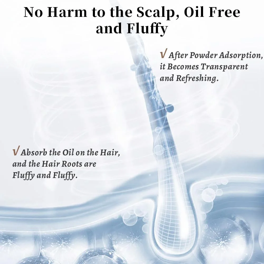 پودر حجم دهنده و از بین برنده چربی مو LOPHE، پودر حجم دهنده با ماندگاری طولانی، پودر مو، موی طبیعی مات، شامپو خشک، مناسب برای پسران و دختران با انواع مو