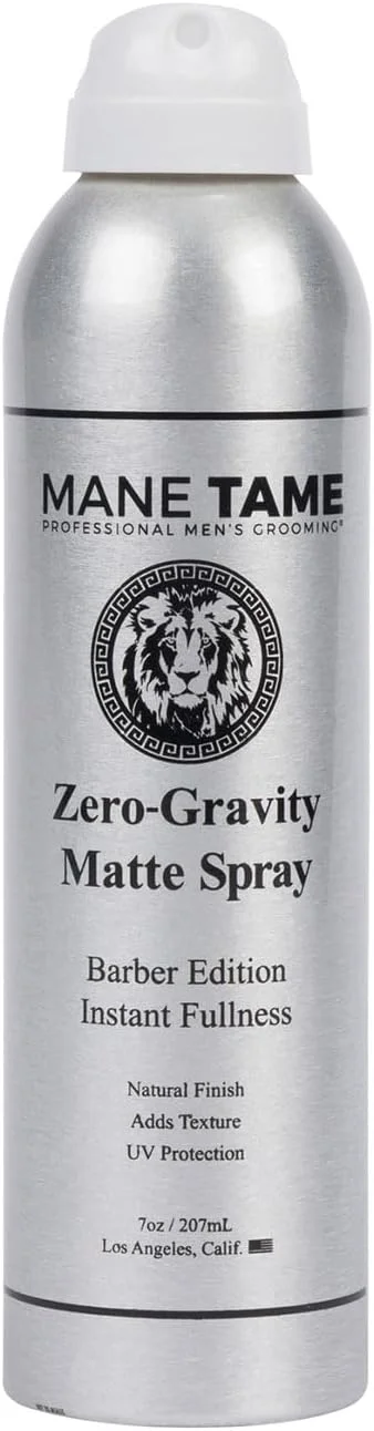 اسپری بافت دهنده مات MANE TAME Zero-Gravity، حجم 207 میلی لیتر - افزایش فوری پرپشتی، حجم، بافت و محافظت در برابر اشعه ماوراء بنفش. ضخیم کننده مو، بهترین استفاده به عنوان اسپری حالت دهنده با پوشش مات