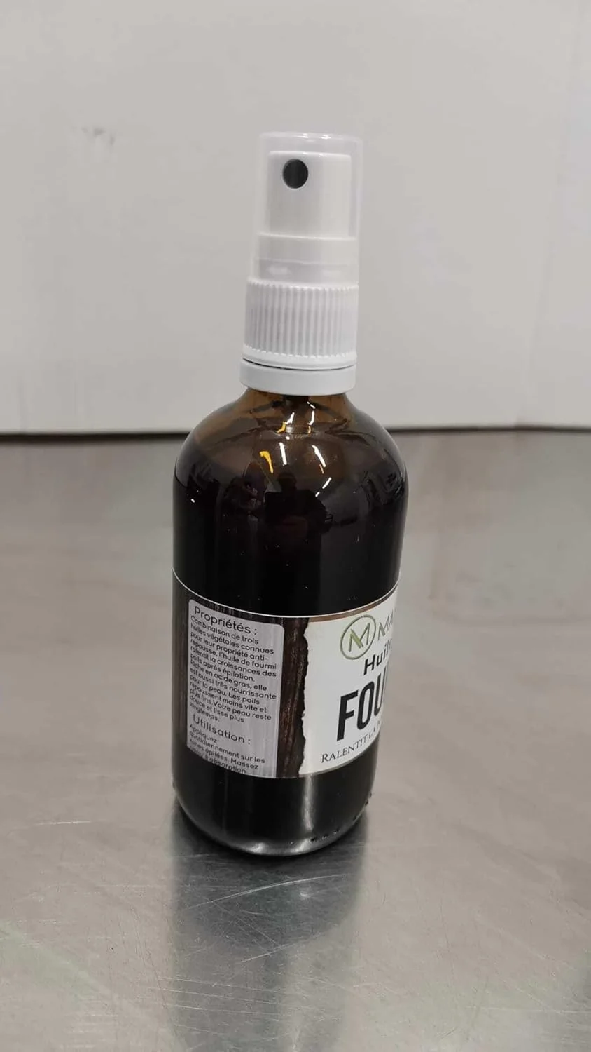 Manelya Organic Ant Oil with Spray Applicator – 100 ml – Amber Glass Bottle.