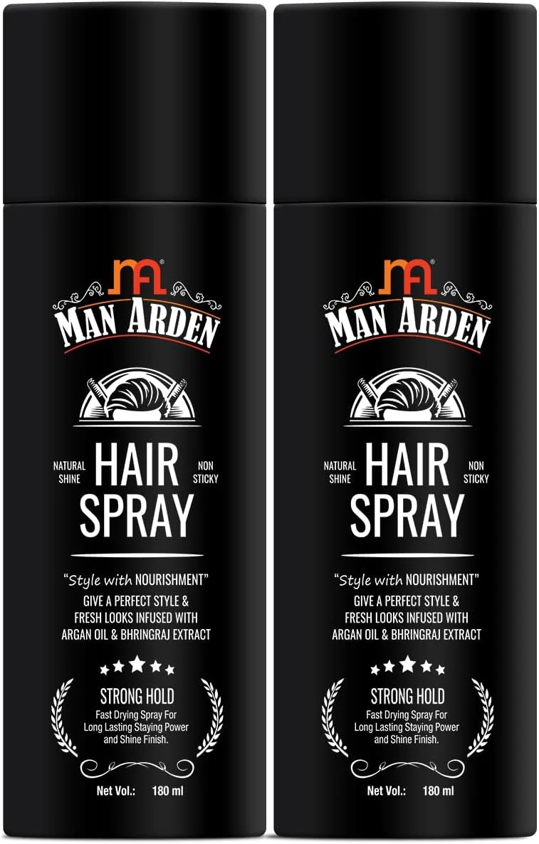 اسپری مو مردانه آردن - حالت دهنده قوی، همراه با تغذیه - روغن آرگان و برینگراج، 180 میلی لیتر بسته 2 عددی